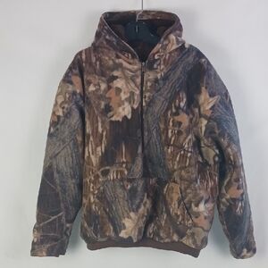Cabela's  Camo Fleece W Hood Jacket.